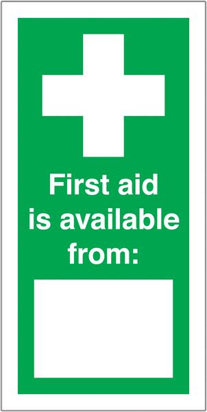 First Aid Is Available From Vinyl Safety Labels On A Roll Seton