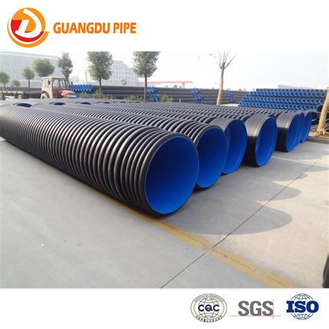 300mm Diameter Hdpe Double Wall Corrugated Pipe Plastic Culvert Pipe