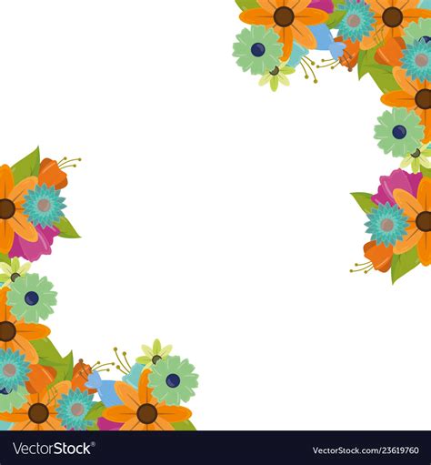 Flowers Border Decoration Royalty Free Vector Image