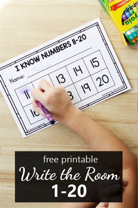 Free Printable Read And Write Numbers 1 To 20 Math Game