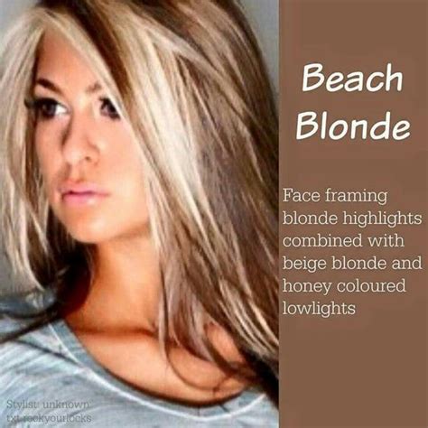 Blonde streaks in dark hair add contrast and interest without the commitment. Beach blonde - face framing blonde highlights with beige ...