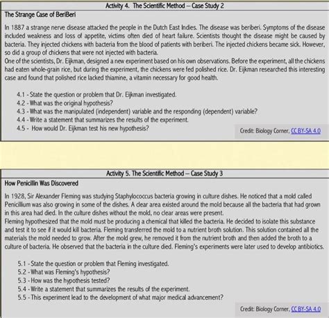 Solved Activity 4 The Scientific Method Case Study 2 The