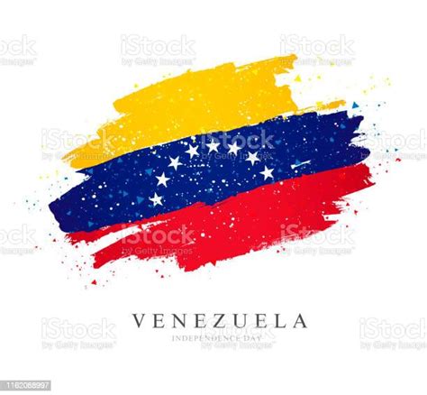 Ilustración De Bandera De Venezuela Ilustración Vectorial Sobre Fondo