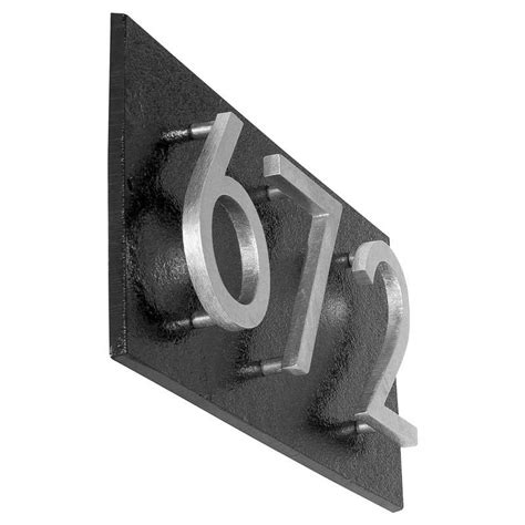 The ethereal illusion is made complete by the absence of visible screws. Address Plaque with 3 Offset 3D Numbers - Contemporary ...