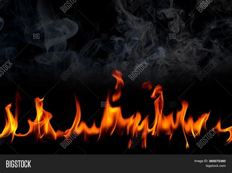 Fire Flames Smoke On Image And Photo Free Trial Bigstock