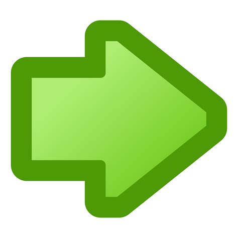 Clipart Icon Arrow Right Green