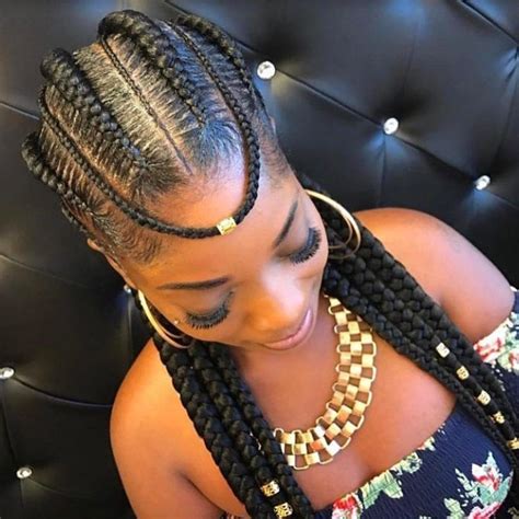 Cornrows in front box braids in the back. Latest African Cornrows Hairstyles 2020 ⋆ fashiong4