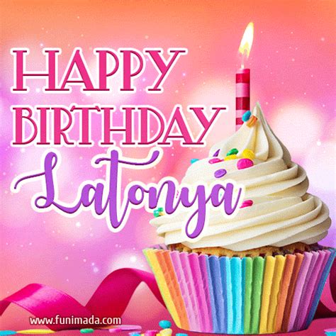 Happy Birthday Latonya Lovely Animated  — Download On