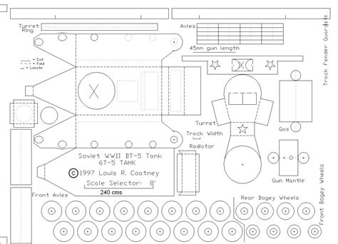 Cardstock Paper Bt 5 Model Tank Plan