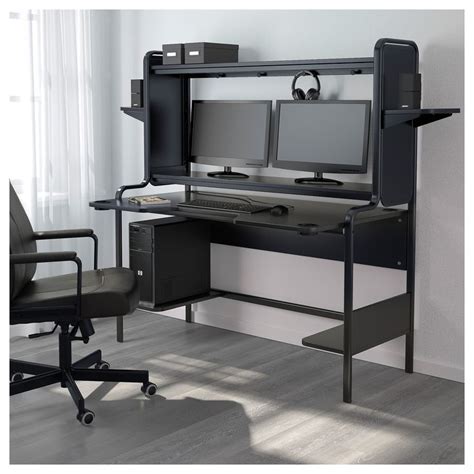 Find the best gaming desk for your room from our range or create a custom gaming desk to suit your needs. FREDDE Desk - black in 2020 | Ikea, Ikea gaming desk ...