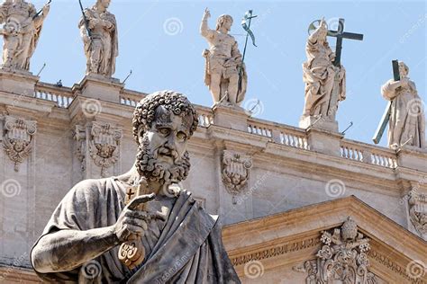St Peter Holding The Key To The Church Stock Image Image Of Apostles