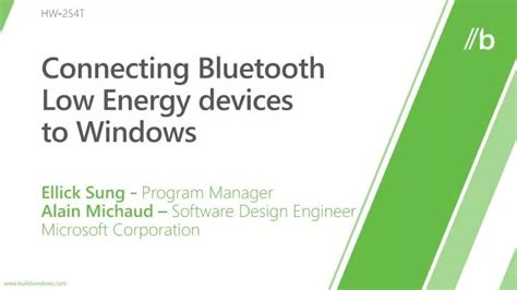 Ppt Connecting Bluetooth Low Energy Devices To Windows Powerpoint