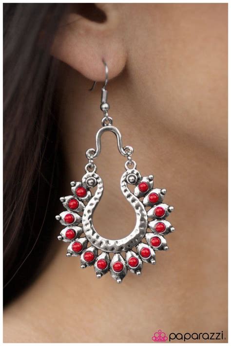 Paparazzi Accessories Red Earrings Red Jewelry Earrings
