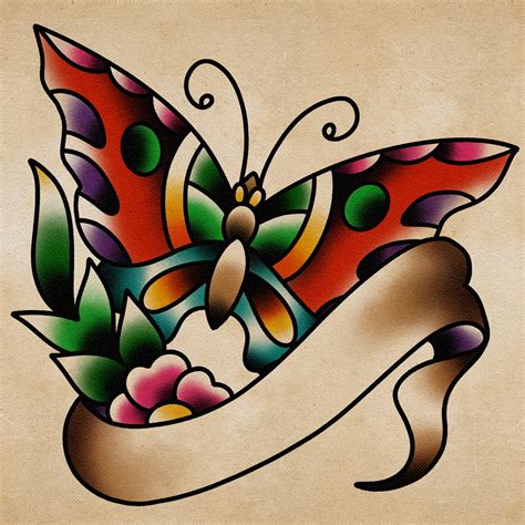 Traditional Butterfly Tattoos For Procreate — Tattoo Space