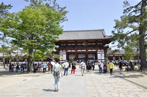 Nara 13th May Gate Entrance To Todai Ji Temple From Nara Park Complex