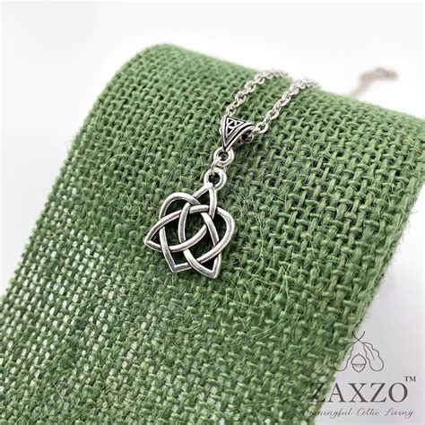 Celtic Sister Knot Necklace Trinity Bail Irish Jewelry T Etsy