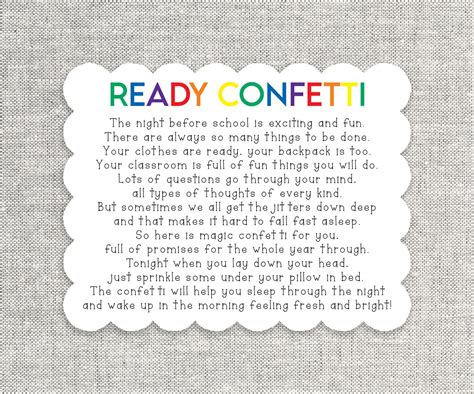 Ready Confetti Poem Free Printable Printable World Holiday