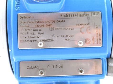 Contact us now and get offer. USED ENDRESS + HAUSER PMD75-TAC7D61DAMU DIFFERENTIAL ...