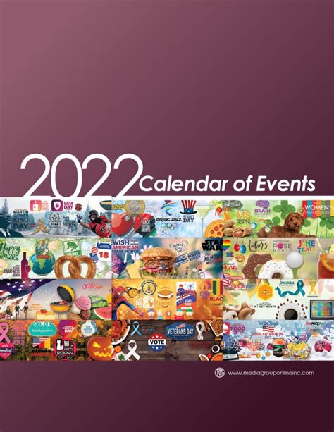 2022 Calendar Of Events Media Group Online