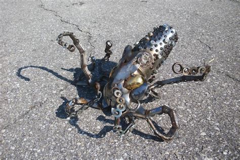 Scrap Metal Octopus Sculpture