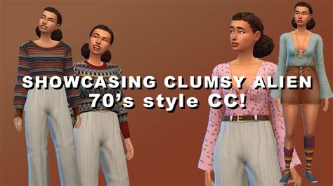 💛 Incredible 70s Style Custom Content 💛 Clumsy Alien Sims 4 Cas