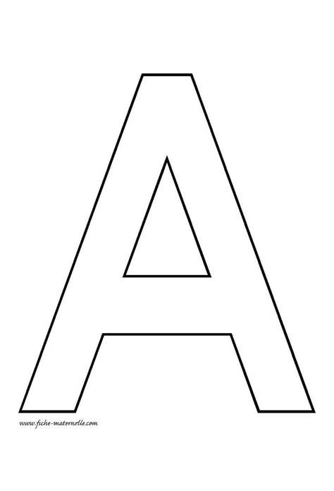 Lettre de l alphabet à décorer La lettre capitale A Lettre alphabet