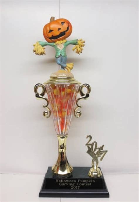 Halloween Trophy Trophies Best Costume Contest Winner Pumpkin Etsy