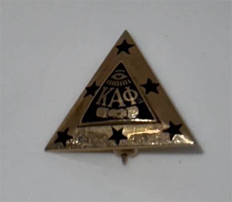Vintage 10k Gold Alpha Kappa Alpha Sorority Pin Green Enamel With Seed