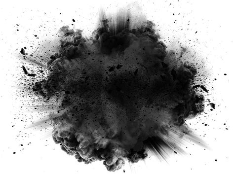 Big Explosion Blast With Black Smoke Cloud Background Free | Smoke