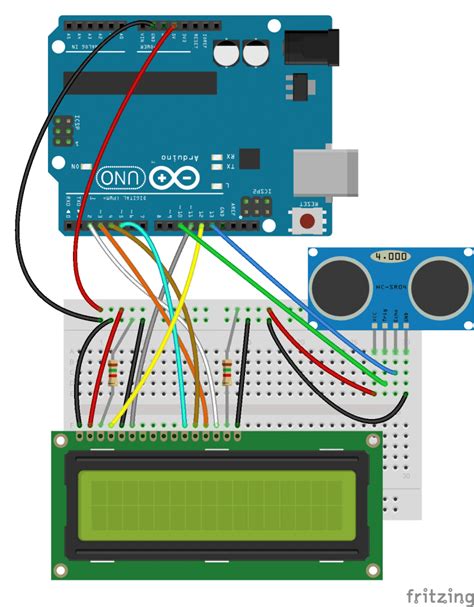 In circuit connections ultrasonic sensor module's trigger and echo pins are directly connected to pin 18(a4) and 19(a5) of arduino. How to Set Up an Ultrasonic Range Finder on an Arduino