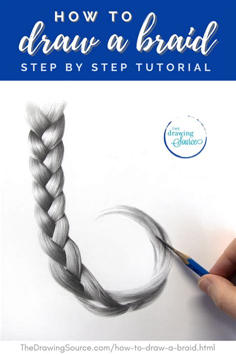 How To Draw A Braid Realistically Step By Step Tutorial