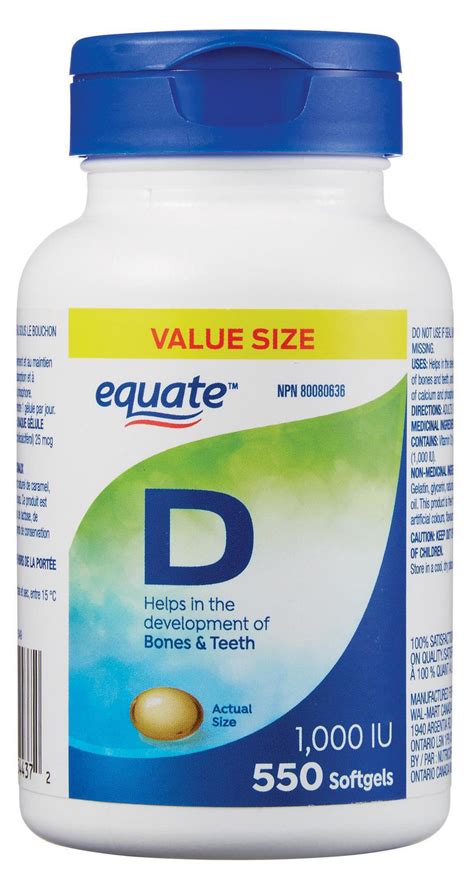 Still, the researchers write, the findings suggest that vitamin d supplementation does not confer cardiovascular protection and is not indicated for this purpose. Equate Vitamin D 1000IU 550's | Walmart Canada