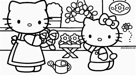 Gambar Mewarnai Hello Kitty Untuk Diwarnai Imagesee