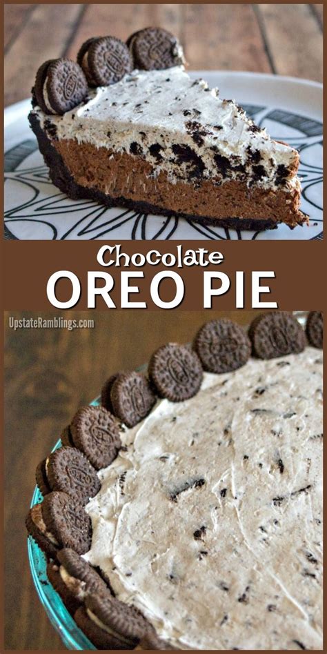 I substituted pie crust for graham crackers and didn't use any mint. Chocolate Oreo Pie - An Oreo cookie crust topped with a ...