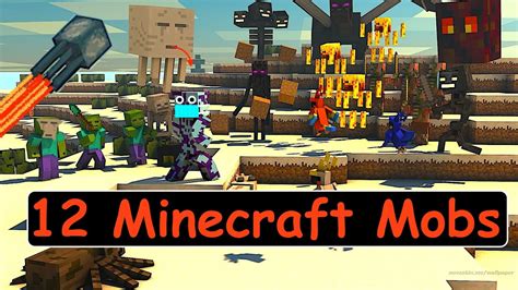 12 Minecraft Mobs Youtube