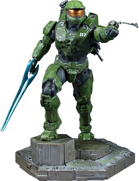 Halo Infinite Master Chief With Grappleshot Statue Sideshow