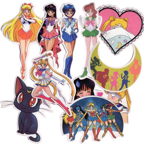 Sailor Moon Sticker Pack 186 Amazing Sticker Co