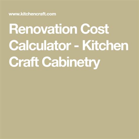Kitchen renovation cost calculator nz. Renovation Cost Calculator - Kitchen Craft Cabinetry ...