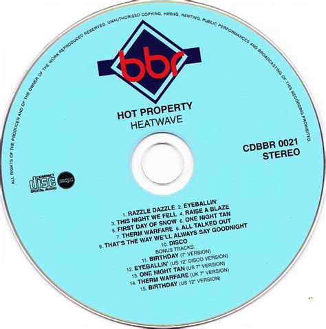 Heatwave Hot Property 1979 2010 Remastered And Expanded Big Break Records Cdbbr 0021