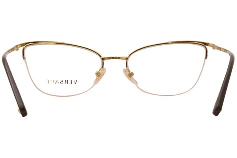 versace eyeglasses frame women s 1261 b 1457 black pale gold 52 17 140mm