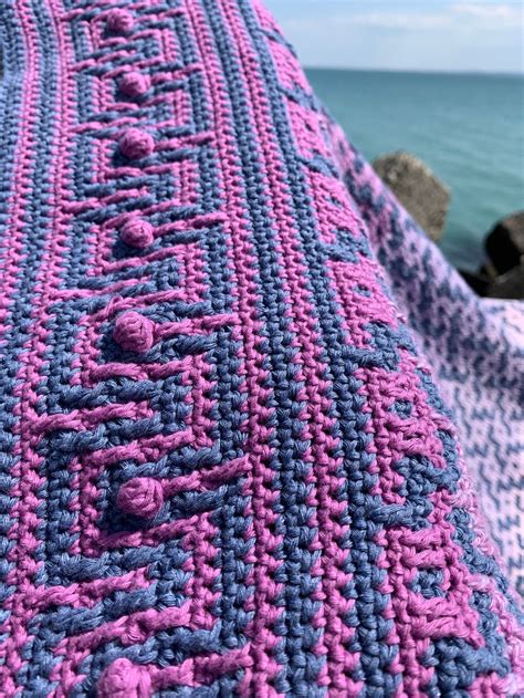 Crochet Baby Blanket Pdf Pattern Inset Mosaic Crochet Blanket Etsy