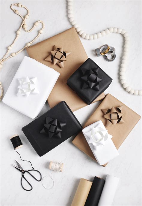 Birthdays are one of those occasions when friends, family and relatives give gifts and show their love through those gifts. Monochrome Gift Wrapping + DIY Paper Gift Bows - The ...