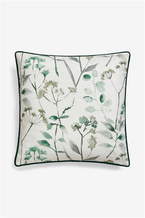 Buy Sage Green 50 X 50cm Isla Floral Cushion From The Next Uk Online Shop