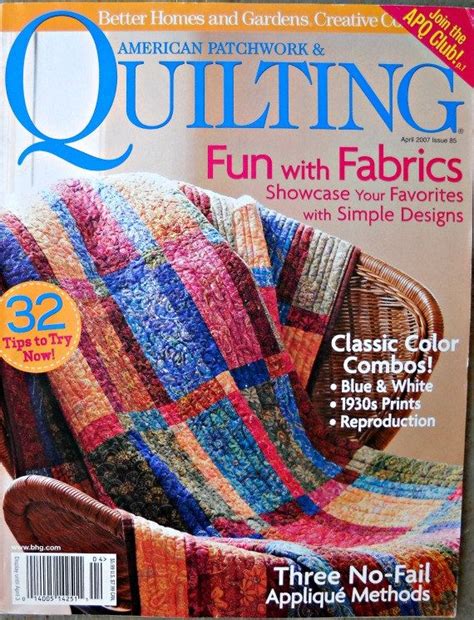 American Patchwork And Quilting April 2007 Issue 85 Etsy American