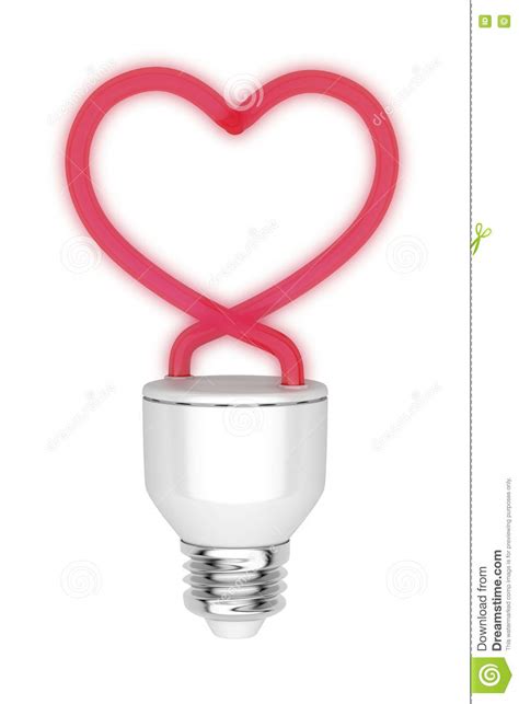 Heart Shape Light Bulb Stock Illustration Illustration Of Illuminate