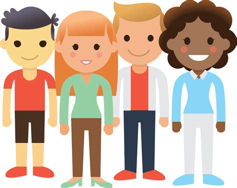 A Group Of Young People - Cartoon Clipart - Full Size Clipart (#5384518 ...