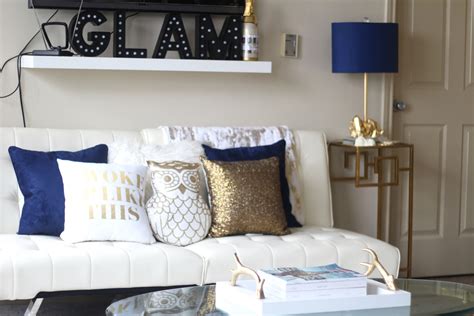 These living room ideas have minimal time investment. 6 Easy Ways to Update Accent Decor | Royal Blue + Gold ...