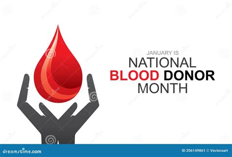 National Blood Donor Month Concept Poster Design Stock Vector