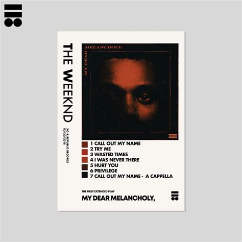 Jual The Weeknd My Dear Melancholy Poster Indonesiashopee Indonesia