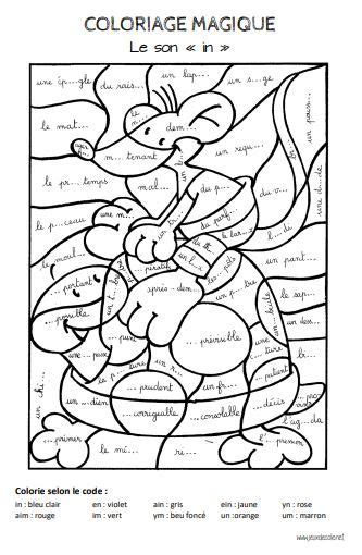 coloriage magique orthographe Teaching French, Teaching English, French